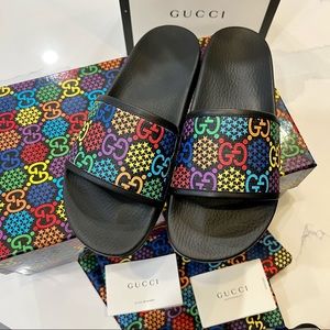 Gucci GG psychedelic slides/sandals